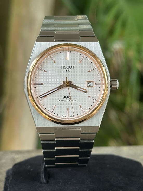 Tissot Other - Tissot PRX Powermatic 80 Automatic Swiss Silver/Rose Gold 40mm Date Indicator